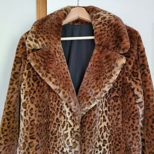 Pristine Faux Fur Leopard Coat